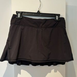 Lululemon Play Off The Pleats Skirt Spandex Shorts Black Size 6